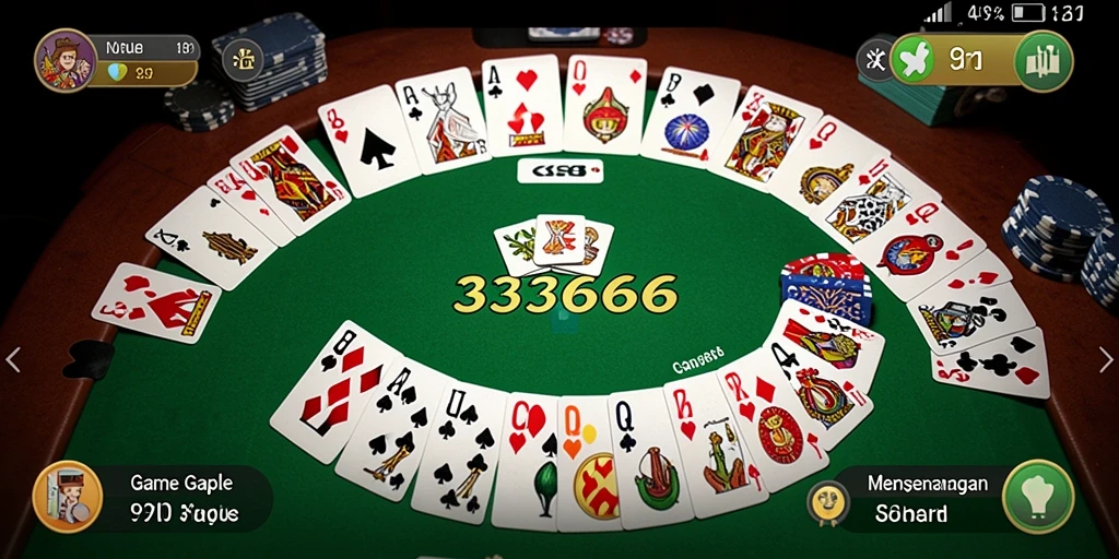 Tampilan gameplay seru game Gaple 333666 yang menantang.