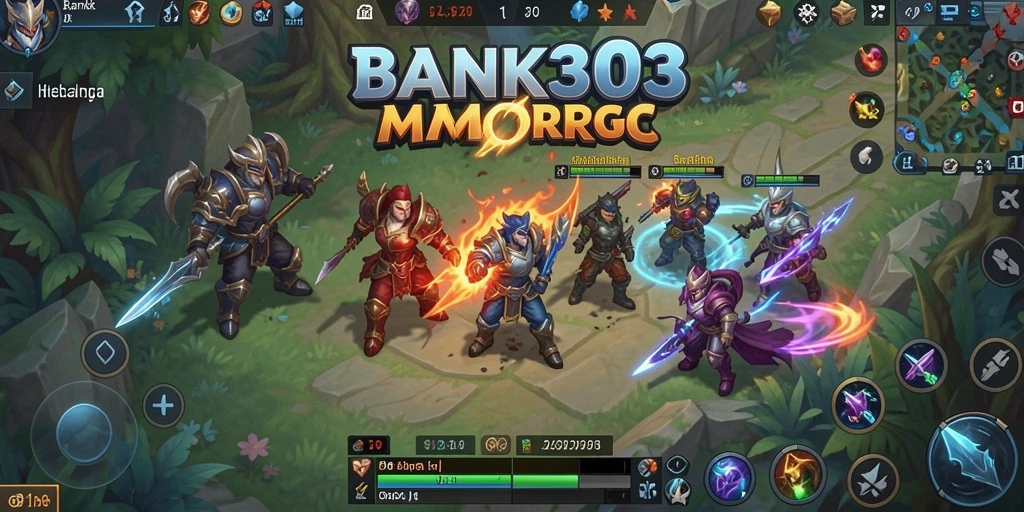 Screenshot dari gameplay BANK303 menunjukkan aksi seru dalam pertarungan MMORPG.