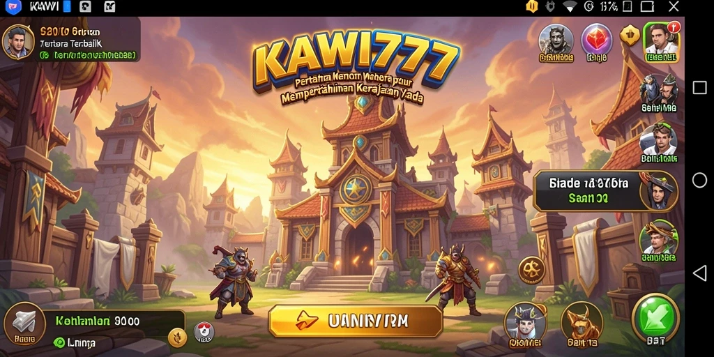 Tampilan gameplay KAWI777 yang mendebarkan dalam Tower Defense.