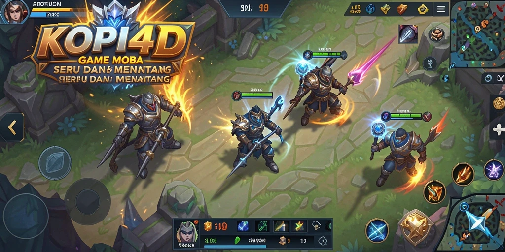 Gameplay seru KOPI4D dengan pertarungan epik antara tim.