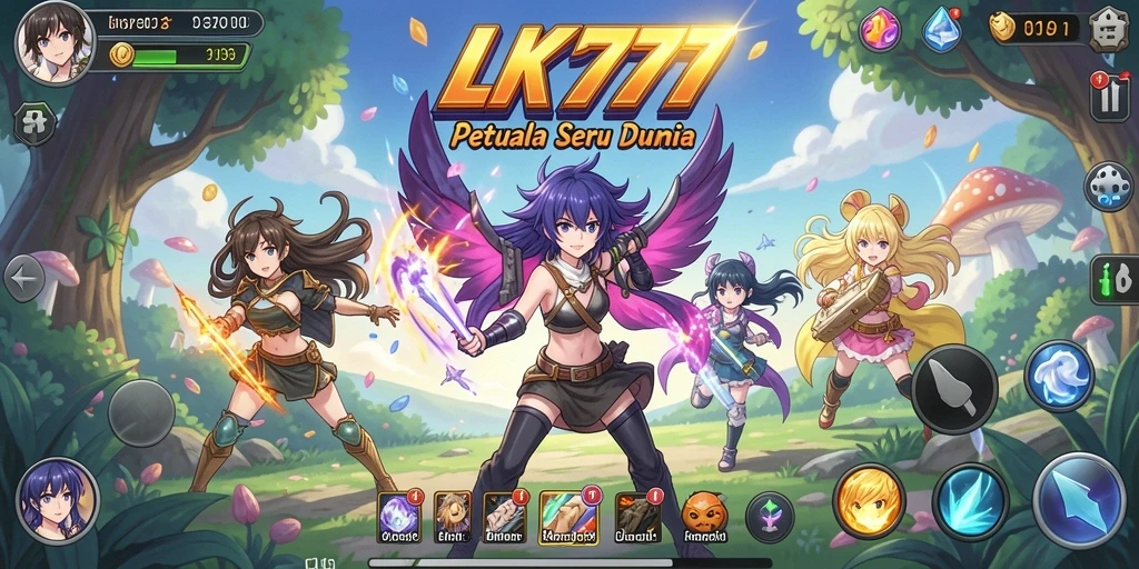 Screenshot LK777 menampilkan aksi seru dalam dunia anime.