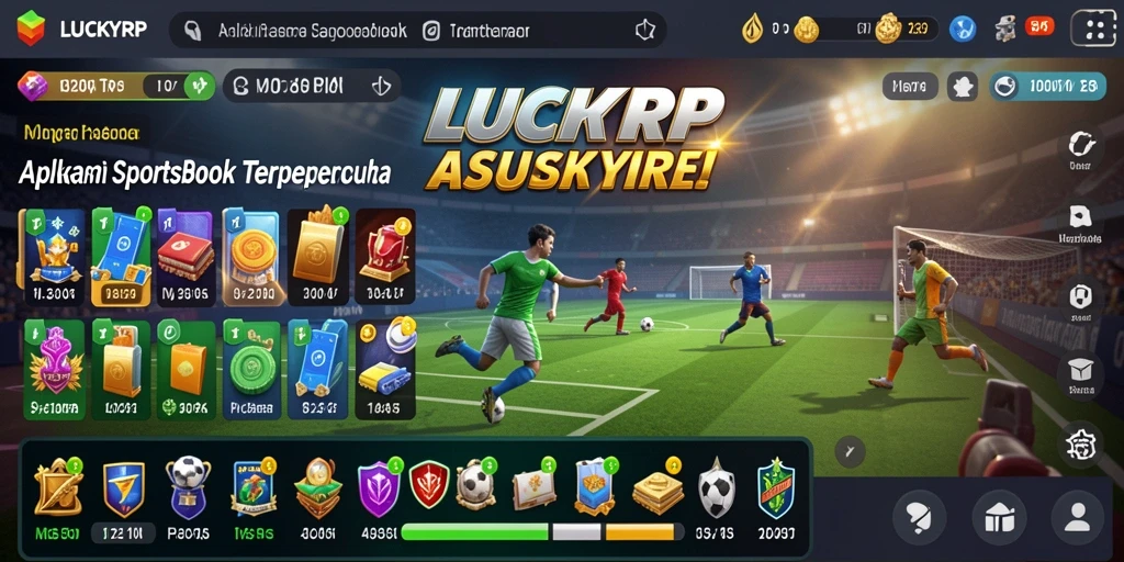 Tampilan gameplay LUCKYRP dengan fitur Sportsbook yang menarik.