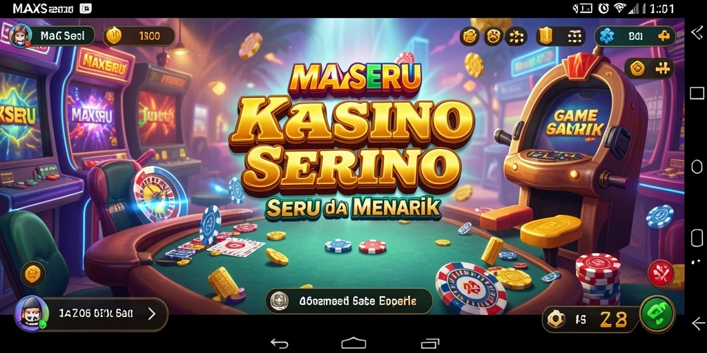 Tampilan gameplay asyik di MAXSERU dengan berbagai pilihan permainan kasino.