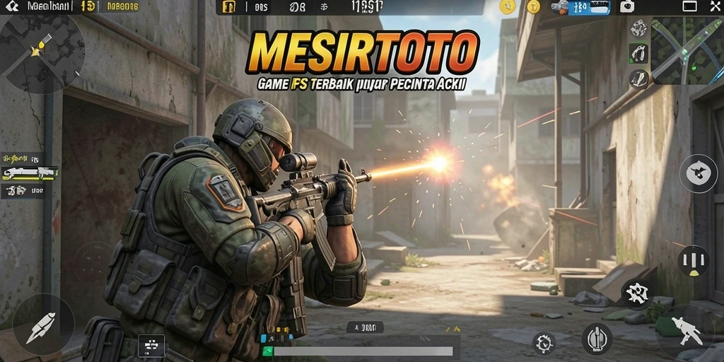 Gameplay dinamis dengan aksi tembak-menembak seru di MESIRTOTO.