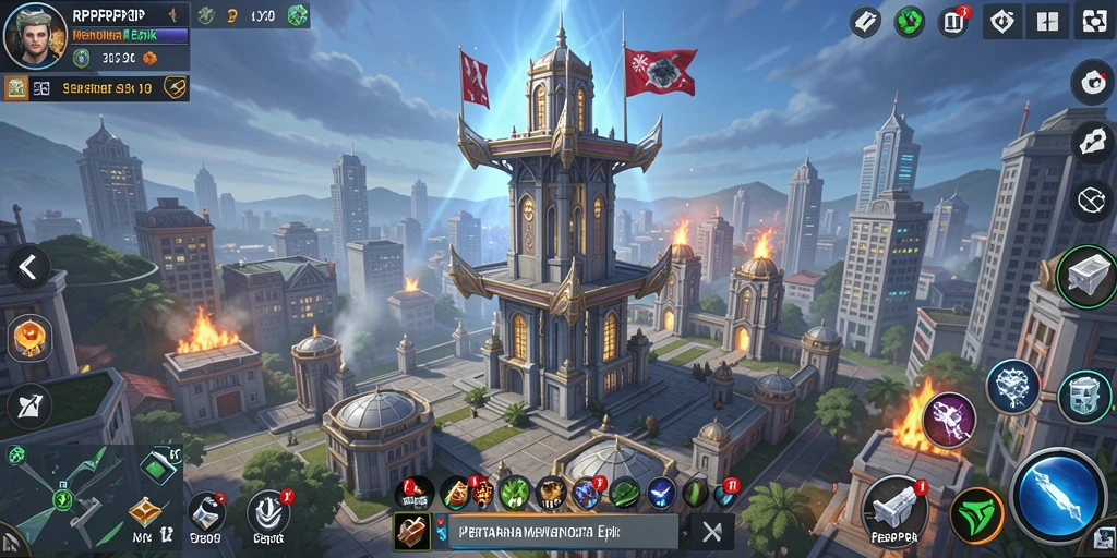 Gameplay Tower Defense yang mendebarkan di RPRPRP.