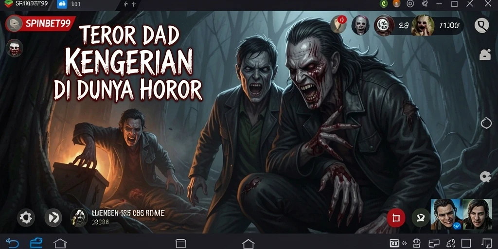 Screenshot gameplay SPINBET99 menampilkan suasana menyeramkan dan efek visual yang memukau.