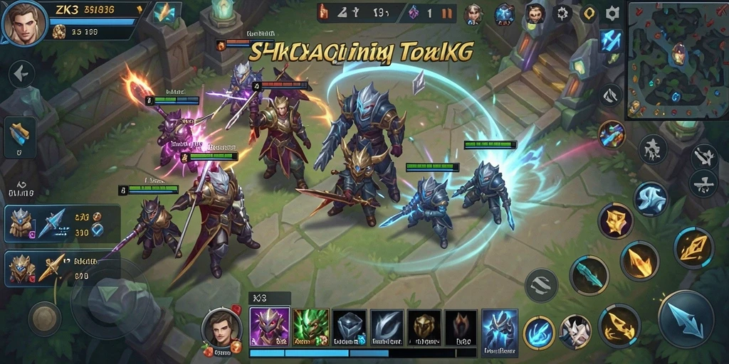 Screenshot menampilkan pertempuran strategis di ZK3 dengan tampilan yang mengesankan.
